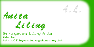 anita liling business card